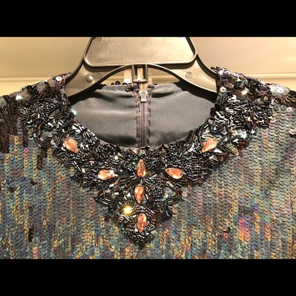 BILL BLASS - VINTAGE - sequin blouse size 6 - Picture 2 of 5